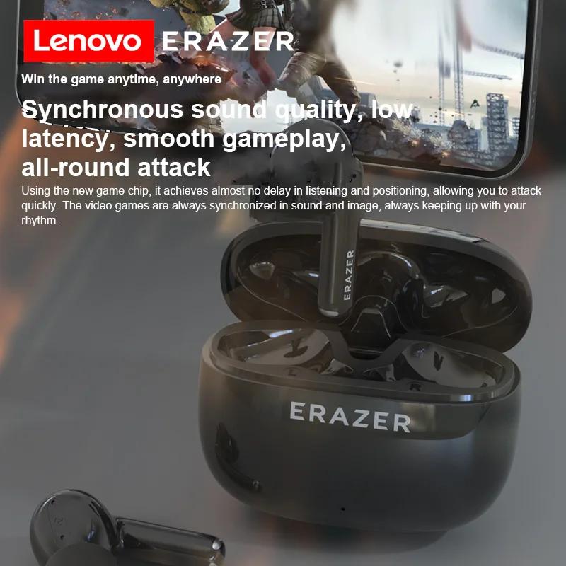 Lenovo Беспроводные наушники TWS ERAZER XT69 Pro для игр с низкой задержкой Bluetooth 5.4 шумоподавление спортивные водонепроницаемые наушники-вкладыши