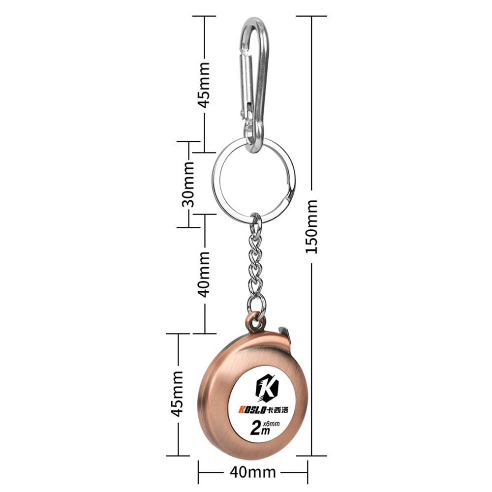 Gauging Tool Measure Keychain Delicate Measuring Tools Retractable Ruler Keychain Tape Measure 2m
