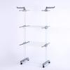 Clothes Drying Rack 3 Tier Movable Foldable Clothing Drying Stand Strong Load Bearing Clothes Tower