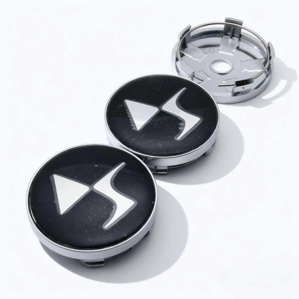 4pcs DS Logo Emblem Car Wheel Center Caps 60MM 56MM Wheels Hub Cap DS3 DS5 Badge Rim Hubcaps Dust Cover Replace Car Accessories