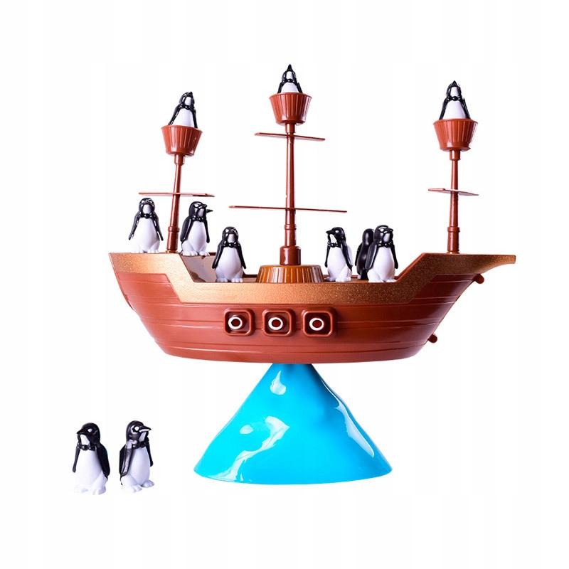 Penguin Pirate Ship Skill Game Balancing Gift For Children