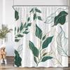 Nordic Modern Shower Curtain Tropical Leaves Monstera Shower Curtain Forest Green Leaves Plants Bathroom Decoration