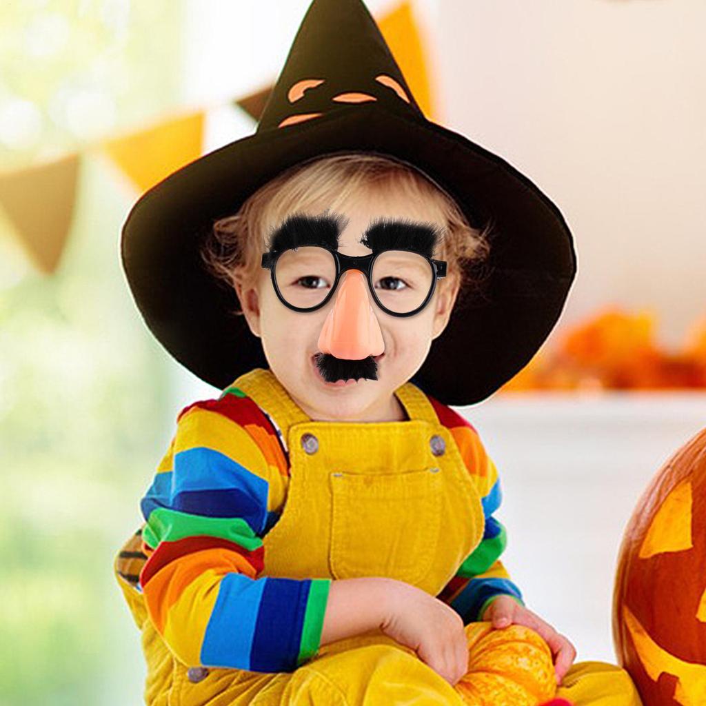 Смешные очки Очки клоуна Аксессуары для костюма с бровями Усами Подарки на вечеринку для школьных спектаклей Комик-конов Фильма