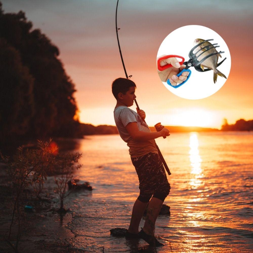 Scissors Metal Catch Fish Grip Tackle Tool Claw Tong Fish Control Clamp Fishing Pliers