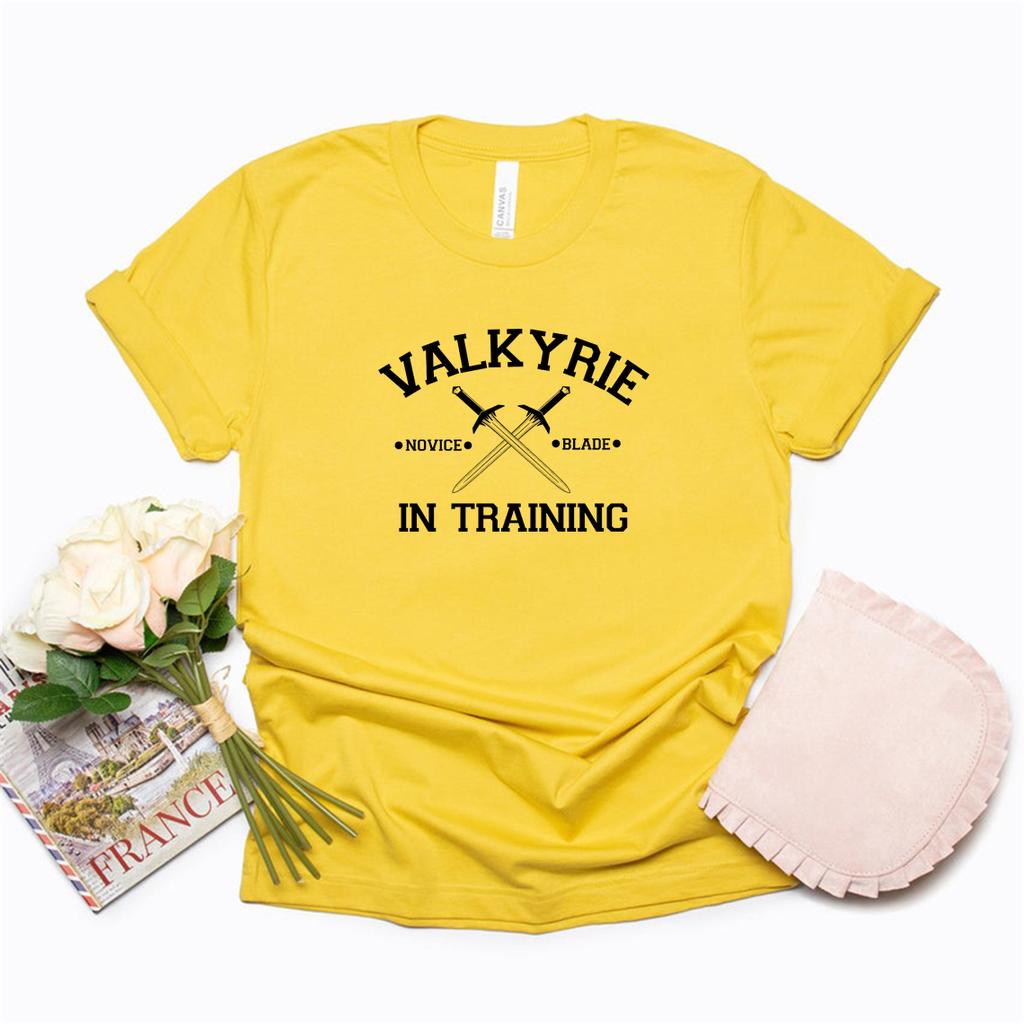 Футболка Valkyrie In Training Футболка Sarah J Maas Футболка ACOTAR Night Court Bookish Gift WoUnisex Футболки Летние футболки с графическим принтом Унисекс