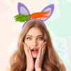 Плюшевый обруч для волос в виде кролика, цыпленка, мультяшного животного, повязка на голову в стиле счастливой Пасхи для вечеринки
