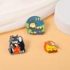 Милая мультяшная брошь-булавка в виде котенка – металлический аксессуар для сумки в стиле аниме