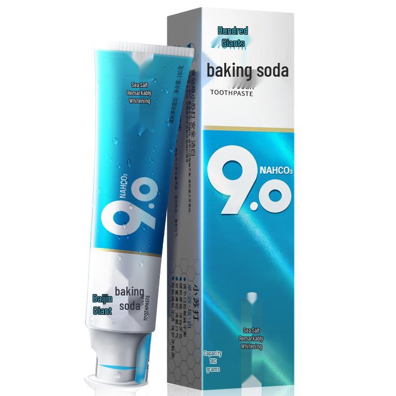 Морская соль Пищевая сода Отбеливающая зубная паста: Борется с неприятным запахом изо рта, пятнами, зубным камнем; Освежает, Осветляет, Защищает десны, Против кариеса, Большой размер