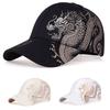 Chinese Style Baseball Hat Dragon Pattern Extended Brim Street Dance Hat Hip Hop Style Unisex Hat Streetwear