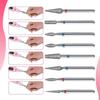 10Pcs Russian style Nail Art Drill Bit Kits Cuticle Nail Grinding Bits  for Manicure Machine