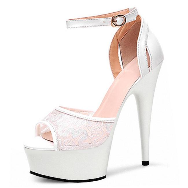 2025 весна новые босоножки fish mouth hate sky высокие тонкий каблук универсальные римские сетчатые женские туфли на высоком каблуке