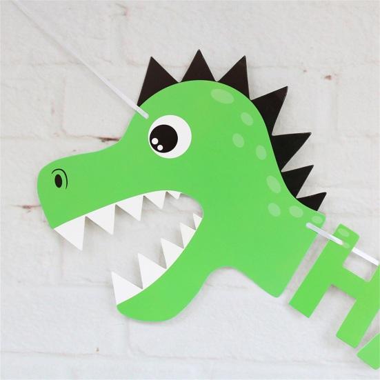 Креативный баннер-флаг, праздничный, невыцветающий, мультяшный, на тему динозавров, украшение для дома