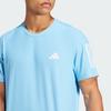 Adidas Three-Stripe Logo Print Crew Neck T-Shirt Men Tops Sky-Blue IN1513