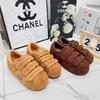 Platform Shell Head Board Shoes Women's Autumn New Ugly Cute Big Head Bread Shoes Versatile Flat Bottom Casual