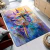 1PC Enchanted Dragonfly Garden Kitchen Rug Non-Slip Door Mat Pop Design Bathroom Rug Bath Mat Carpet for Home Sink Laundry Decor