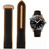 [Nywing] Ремешок для часов 20 мм 22 мм Ремень Omega Seamaster Ремешок Omega Силикон+Холст Резиновый ремешок Водо...