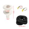 Bilge Pump Hose Installation Kit 2pcs Clamps 6ft Hose Thru Hull Connector for Boats PVC Flexible Bilge Pump Hose Kit