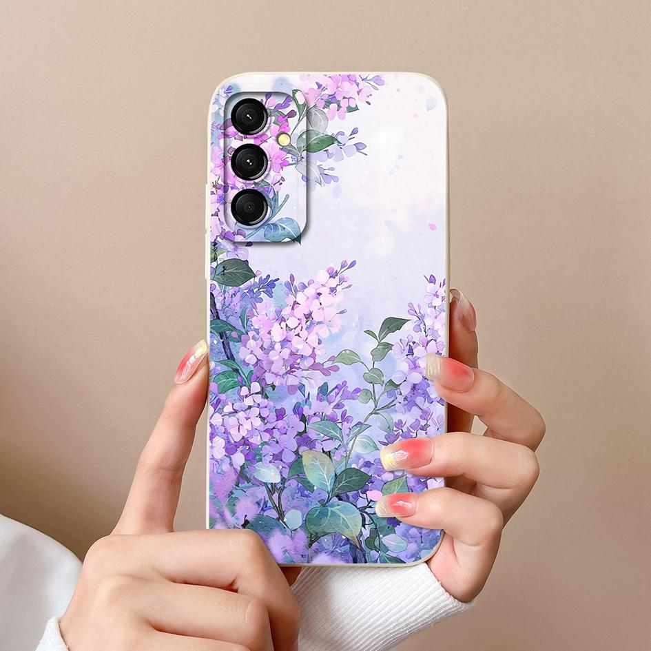 Cover Case For Samsung Galaxy S24 FE A16 A06 M35 S 24fe Shell Luxury Fashion Leopard Print Butterfly Matte Silicone Screen Protector Bumper Phone Bags