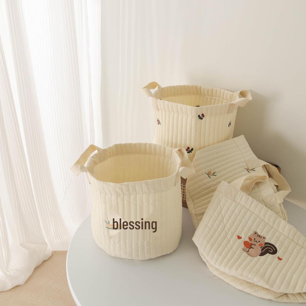 Multi-Purpose Baby Diaper and Toy Organizer Basket