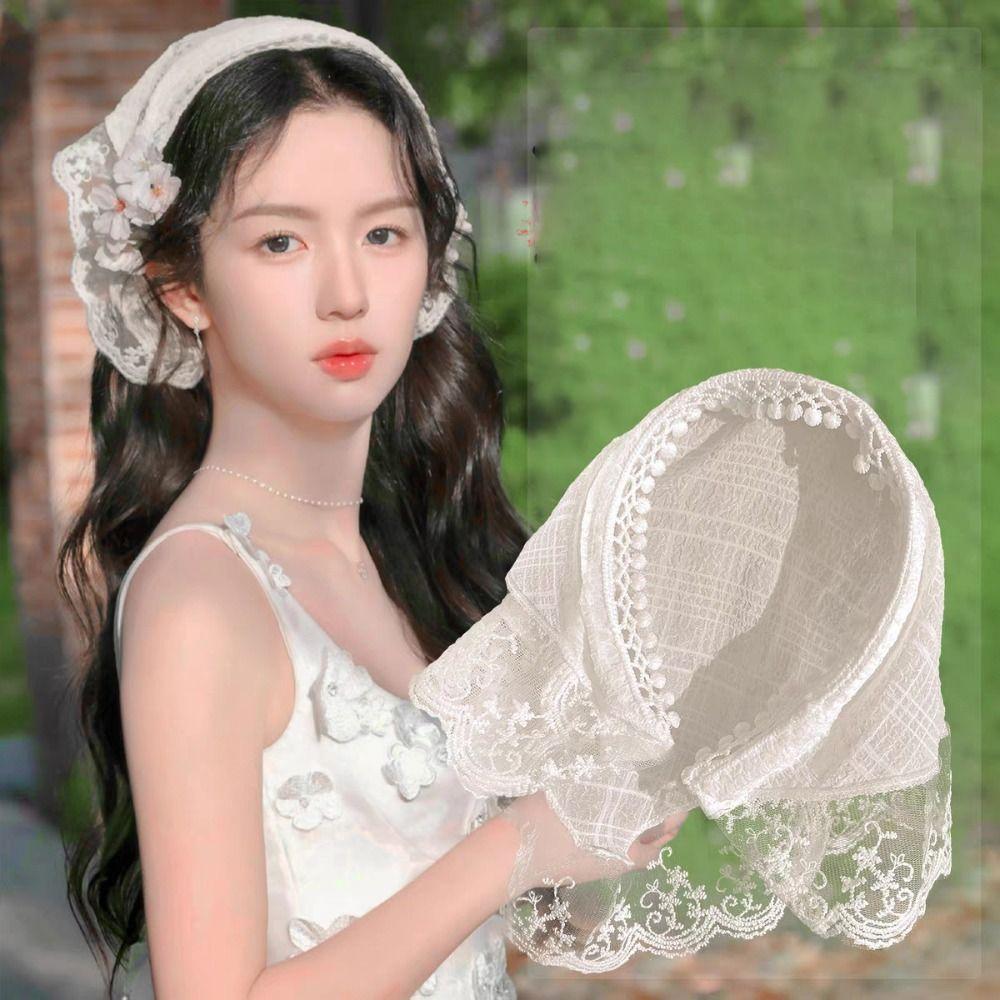 Bowknot Hair Hoop Seersucker Hair Bands Ins Hair Scarf Women