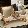 1PC Vintage Floral Pattern Resin Tray - Abstract Design Double Grid Remote Control Storage Rack and Desktop Organizer