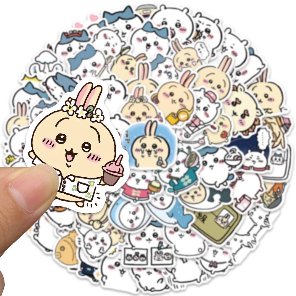 10/50 шт., кавайные аниме, мультяшные наклейки Chiikawa, милые креативные наклейки Chiikawa для разных целей