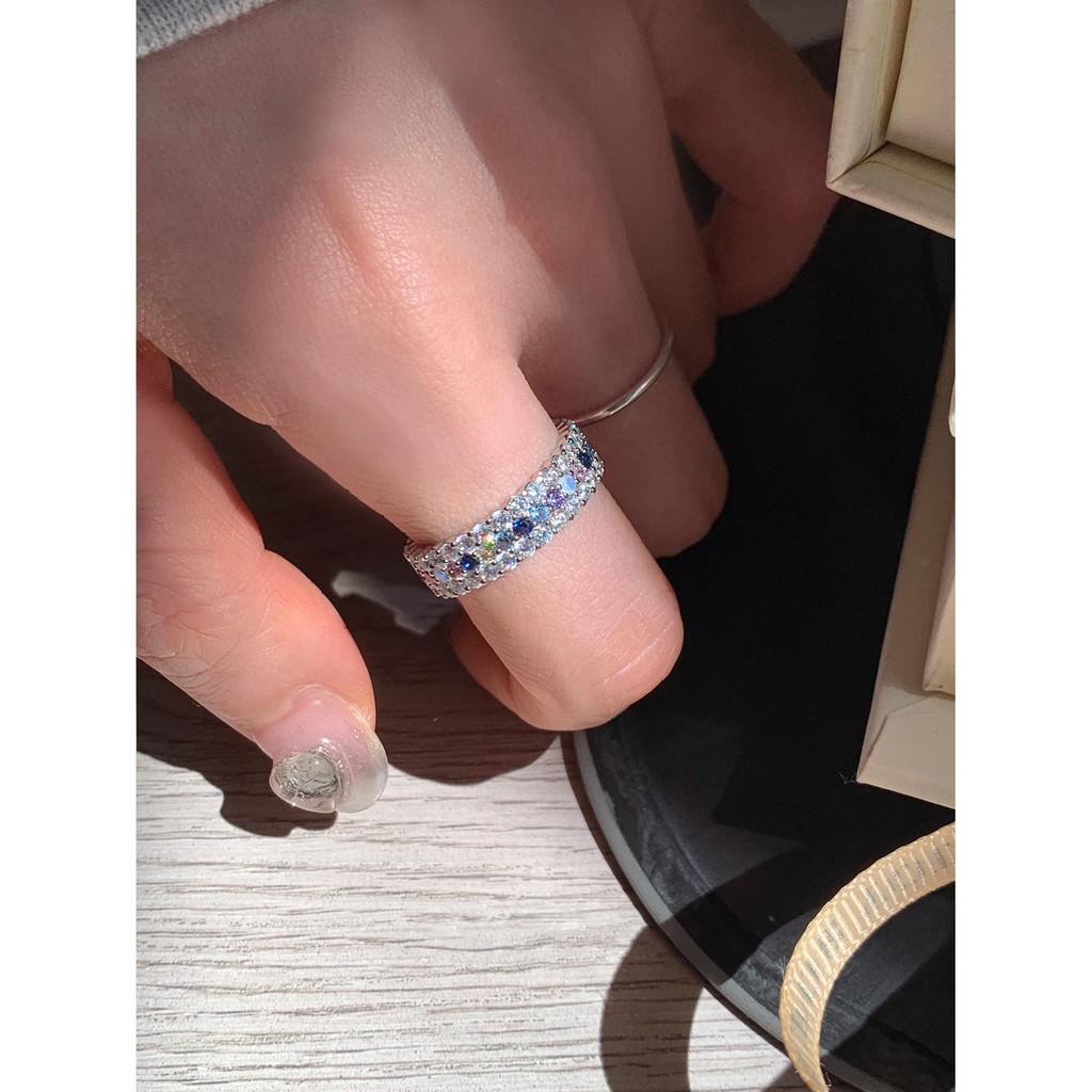 Luxurious Sparkling Zirconia Ring For Women With Adjustable Design And High-end Feel
