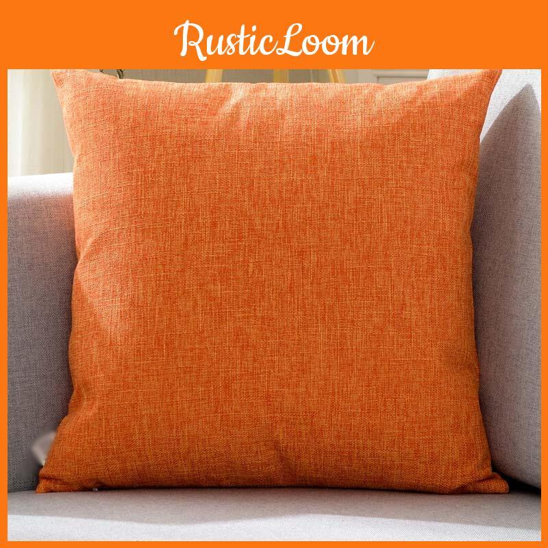Pure Color Cotton Linen Pillow Cover Ideal For Home Office Sofa Cushion Decor