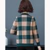 Повседневное короткое пальто в клетку, куртка для матери среднего возраста, весенне-осенний свободный кардиган, женская свободная бейсбольная форма, куртка