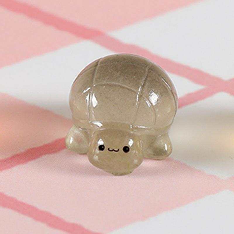 1 шт. Красочная светящаяся мини-черепаха Фигурка для микроландшафта Украшение DIY Светящаяся черепаха Миниатюрная статуэтка Декор для горшечного сада