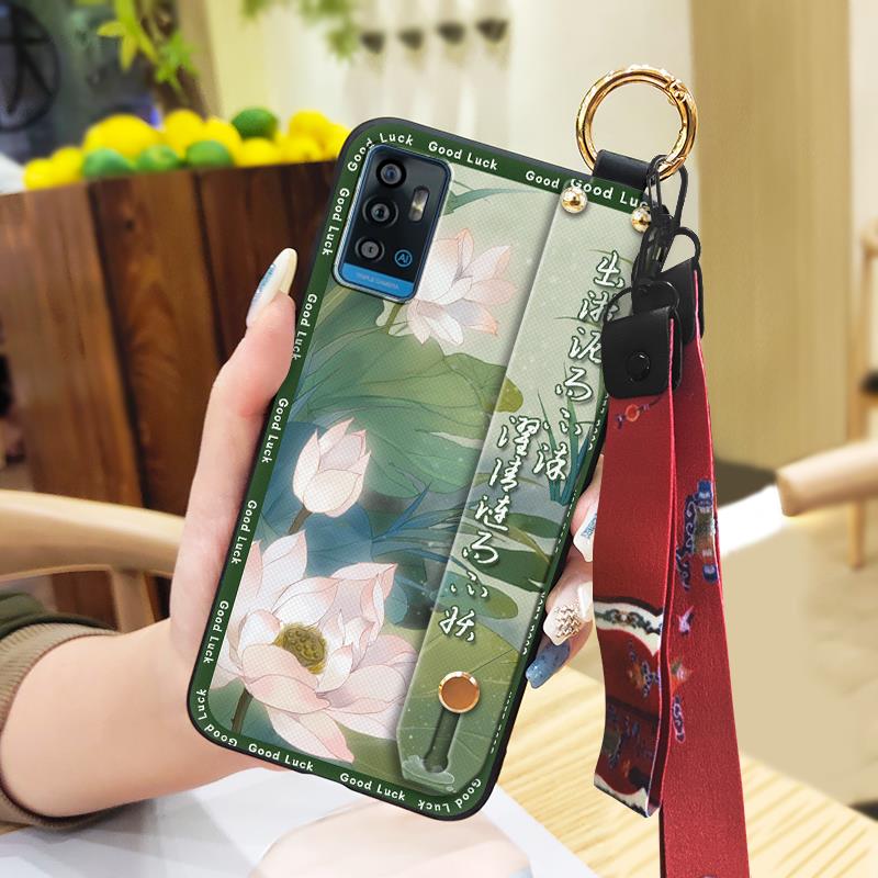 Защитный чехол для телефона в китайском стиле для ZTE Blade A71, ремешок на запястье, браслет, противоударный силиконовый, водонепроницаемый, ударопрочный