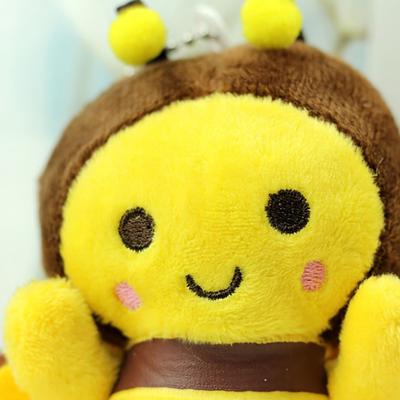 12 см плюшевая кукла пчела мультфильм пчела фестиваль подарок деятельность украшение плюшевая кукла пчела сумка подвеска мягкая кукла плюшевая детская игрушка