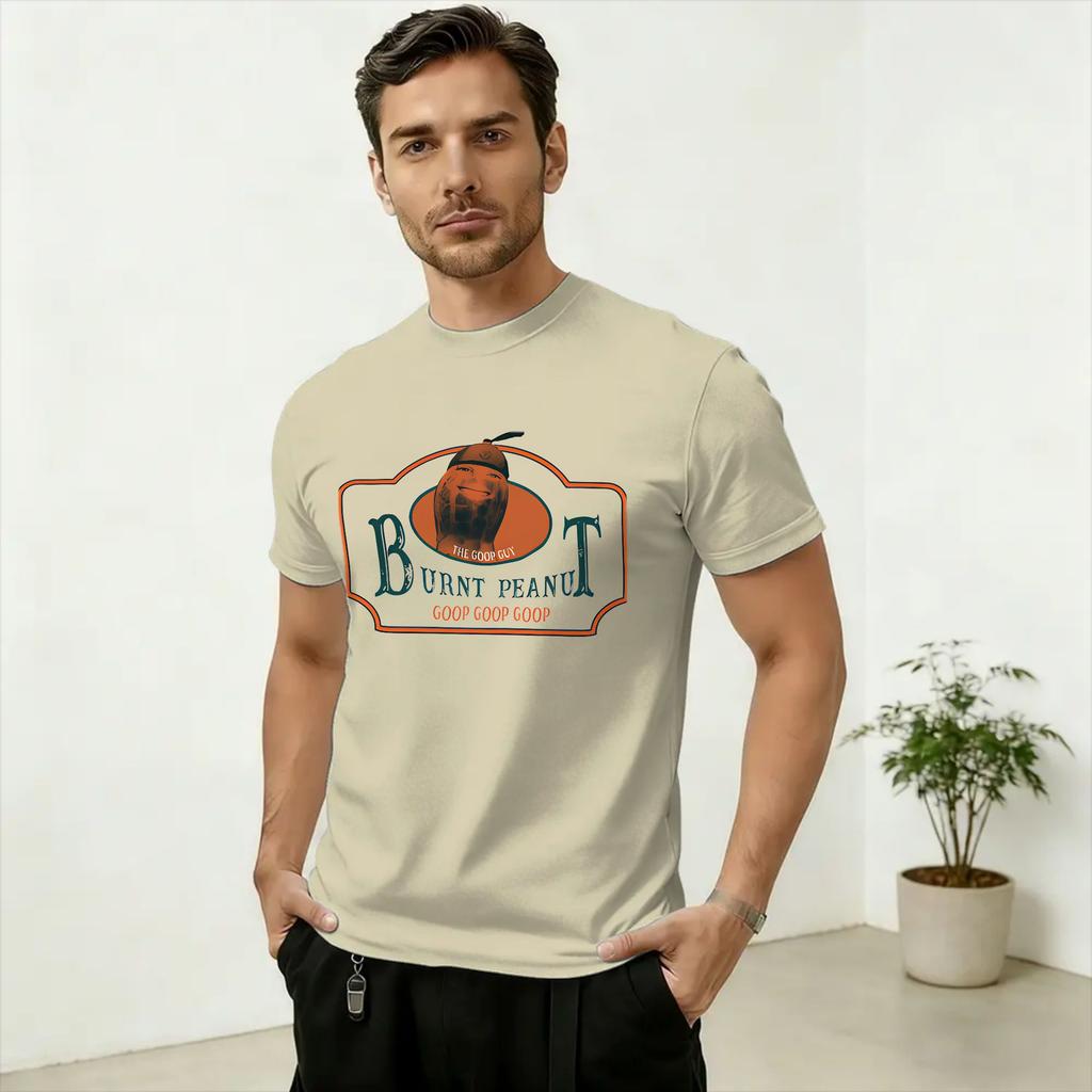 Streetwear T Shirt Summer The Burnt Peanut GOOP Fashion TShirts Cotton Tee Shirt for Unisex Y2K Retro Pattern Short Sleeve Clothes