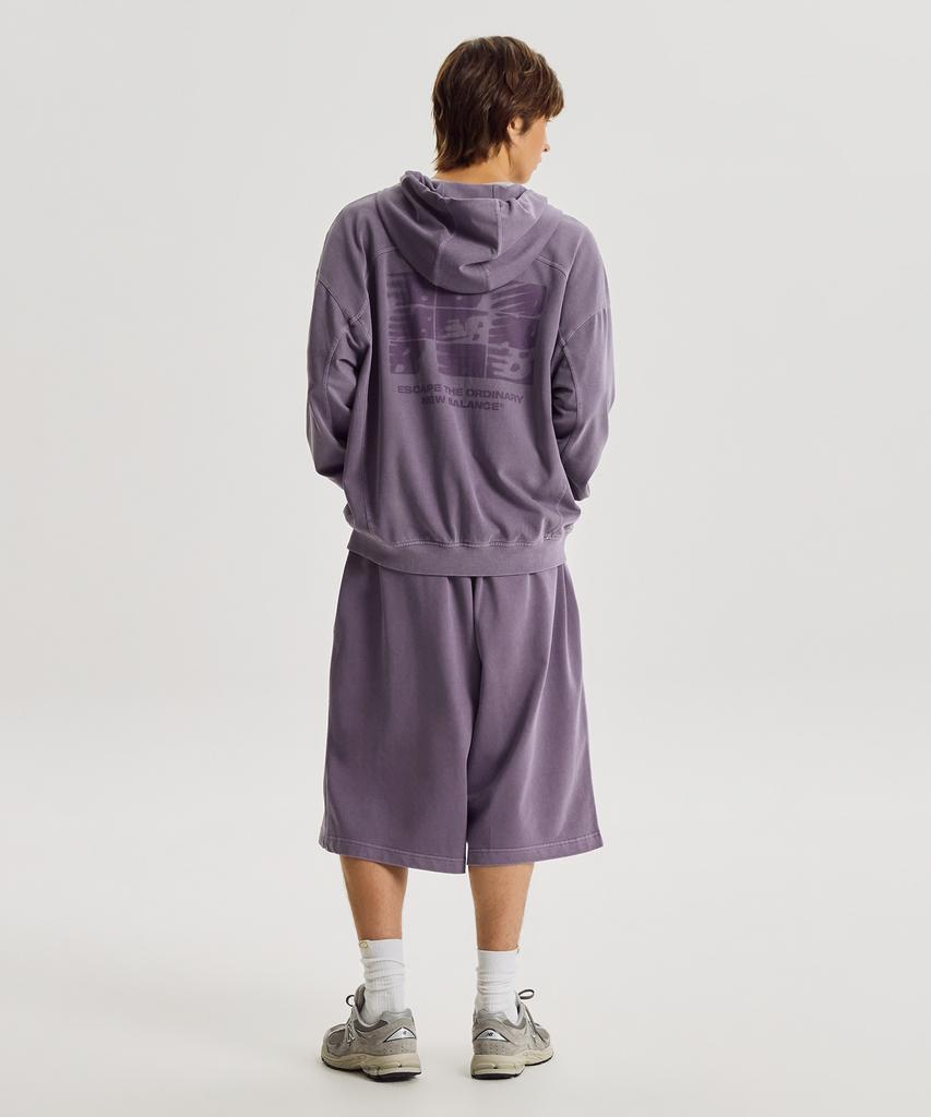 New Balance Nbmdg31833 / Унисекс Худи на молнии с окрашиванием Escape (фиолетовый)