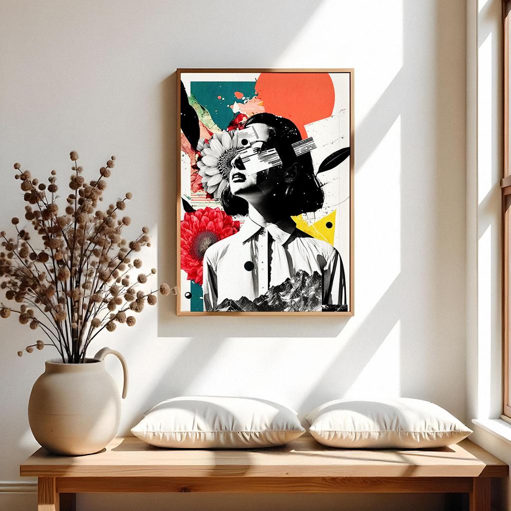 Plakat portret kolaż obrazy kolaże