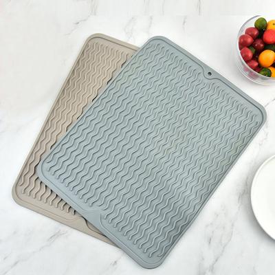 Силиконовый коврик для сушки посуды, защитный коврик для раковины, кухонный стол, противоскользящий коврик для сушки посуды, термостойкий коврик для кухонной раковины