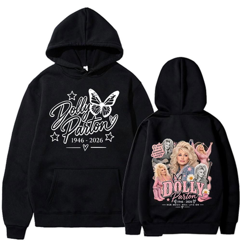 Dolly Parton Country Music Tribute 1946-2026 Hoodies Men Women Clothing Fashion Pullover Long Sleeve Oversized Hooded Sweatshirt