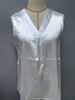 SHEIN Women's Imitation Silk V-Neck Sleeveless Satin Shirt - Spring/Autumn Style