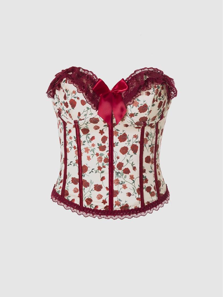 Retro Milk Silk Waist-Tie Bandeau Top - French Hot Girl Essential