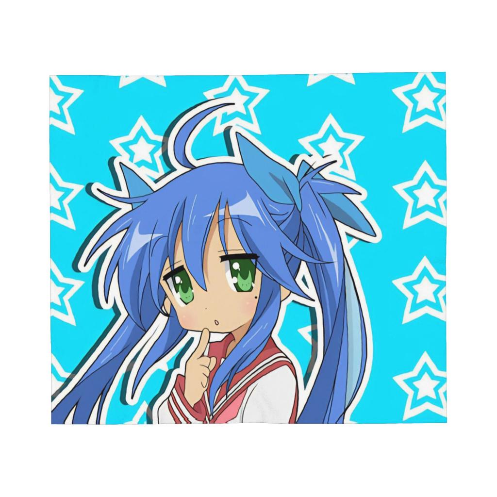 Anime Lucky Star Blanket Fuzzy Funny Warm Throw Blankets for Home Decoration