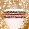 Multicolor Rhinestone Bracelet for Women Crystal Tennis Bracelet Beaded Stretch Strand Stacked Bracelet Fashion Gifts