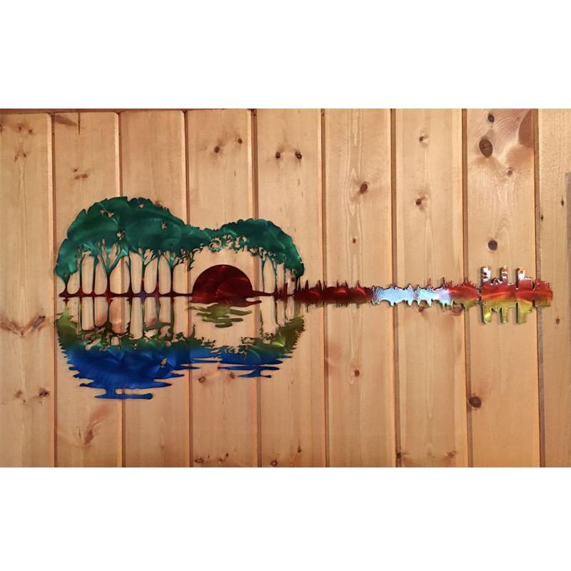 Abstract Guitar Metal Guitarist Art Ideal Gift for Guitar Lover Hanging Ornament Home Decoration