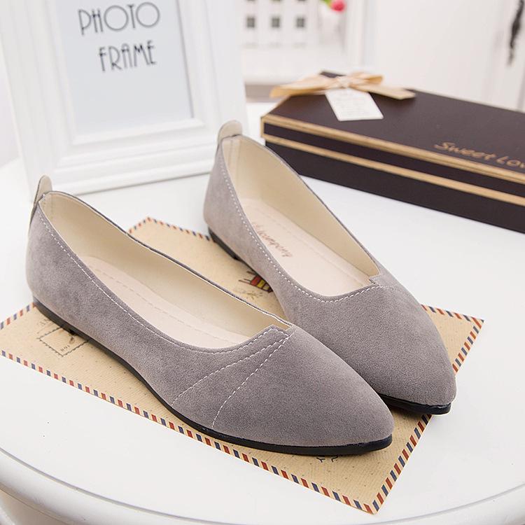 Женские балетки весна-осень конфетного цвета с острым носком балетки на плоской подошве женские мокасины неглубокие туфли-лодочки без застежек hjm8