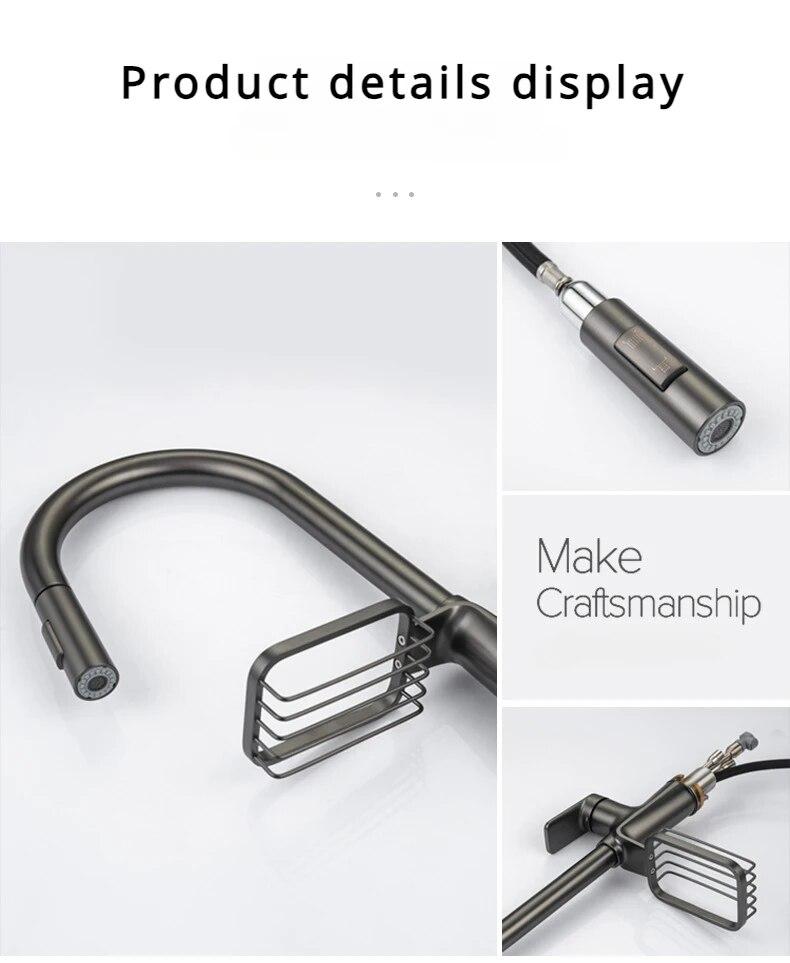 Pull-out Type Kitchen Faucet Cold and Hot Splash Proof Rotatable Sink Faucet Kitchen Hardware Kitchen Accessories Faucet Tap