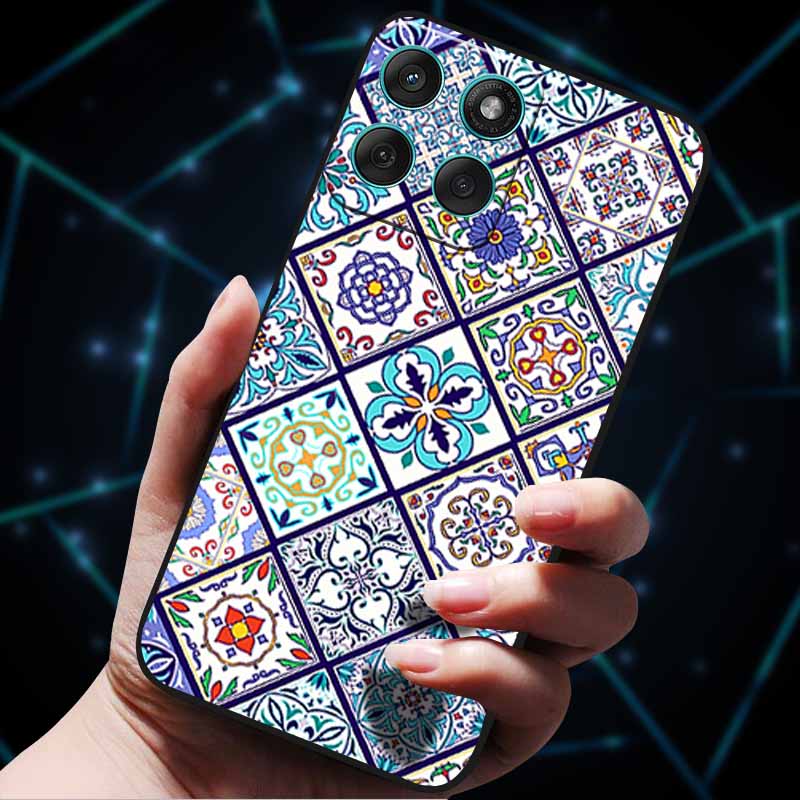 For Motorola Edge 60 Fusion Case 60Stylus 3D Flowers Emboss Phone Cases for Moto Edge 60 PRO Stylus Back Soft Silicone Bumper