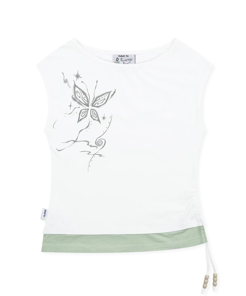 RuNaKi'Hu' Wxt102 Kazeni Maucho Layered Sleeveless (White)
