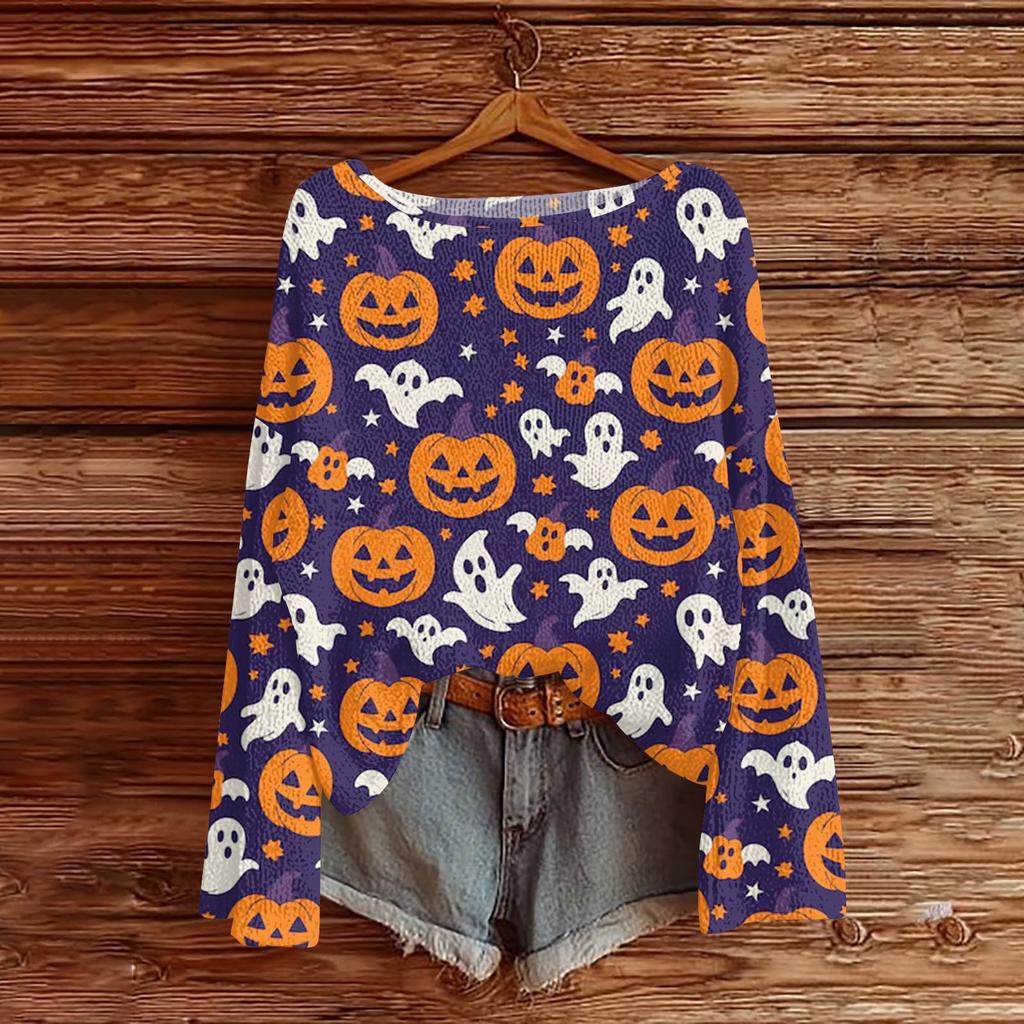 Женские осенние свитера с длинным рукавом, топы с принтом, пуловеры, свободная нарядная повседневная базовая одежда