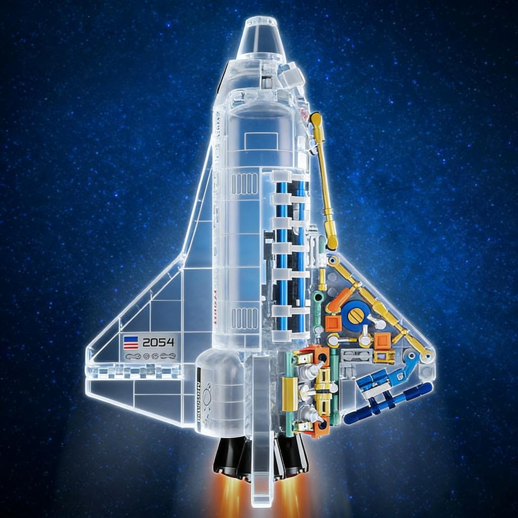 536Pcs Space Shuttle Building Blocks Spaceship Assembling Fit Diy Bricks Spacecraft Model Children'S Birthday Gift