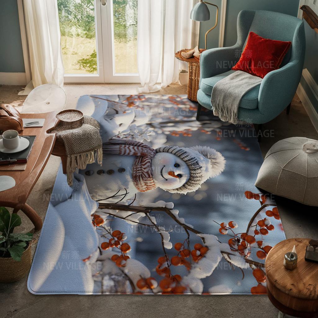 Ковер у входа в дом Домашний коврик у двери Гостиная Ванная Комната Ноги ванная комната Нескользящие коврики с водопоглощением для ванной Счастливого Рождества зима