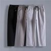 Nine Point Men's Summer Thin Cotton Loose Casual Pants Straight Leg Cotton Linen Pants